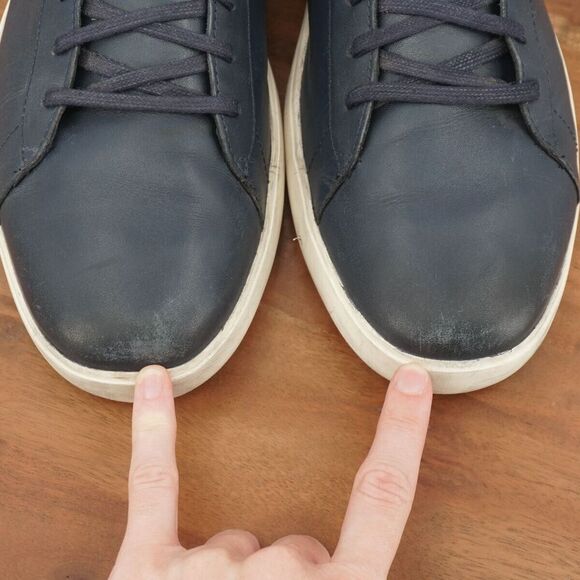 Cole Haan Mens Reagan Grand Sneakers Shoes Blue Leather Lace Up Size 11M - Picture 6 of 11